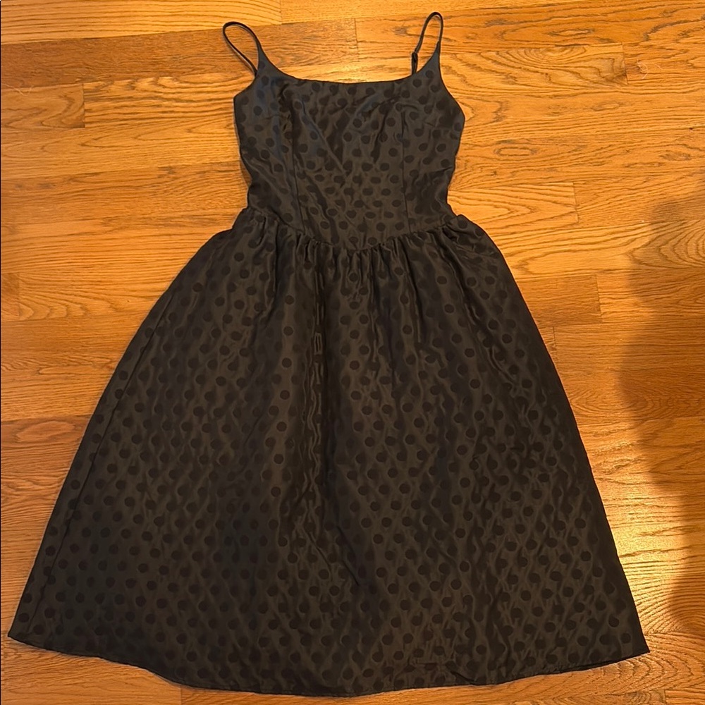 Black Polka Dot Party Cocktail Dress